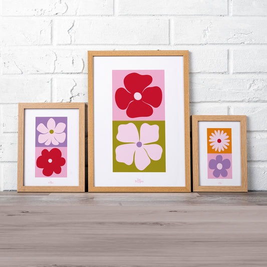 Pack de 3 - Damiers de Fleurs