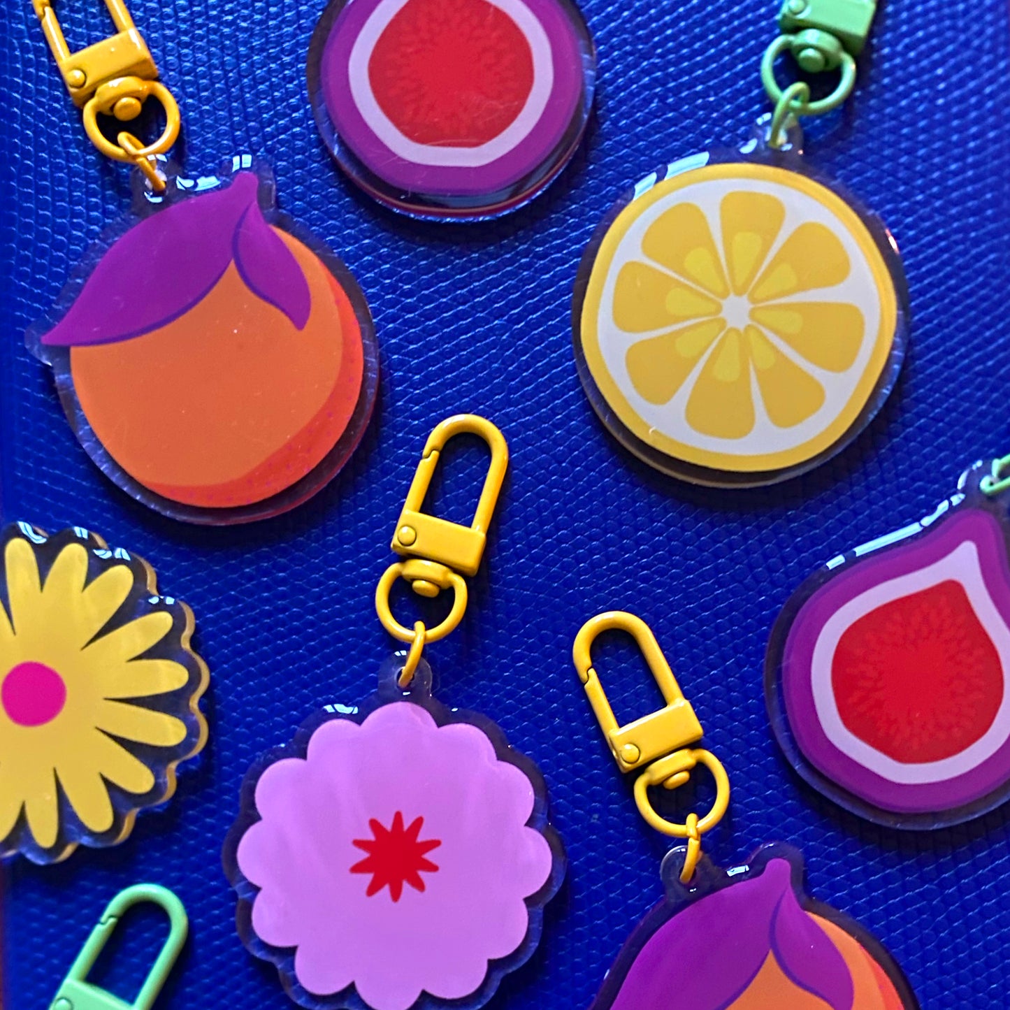 Porte-clés Fleur Rose