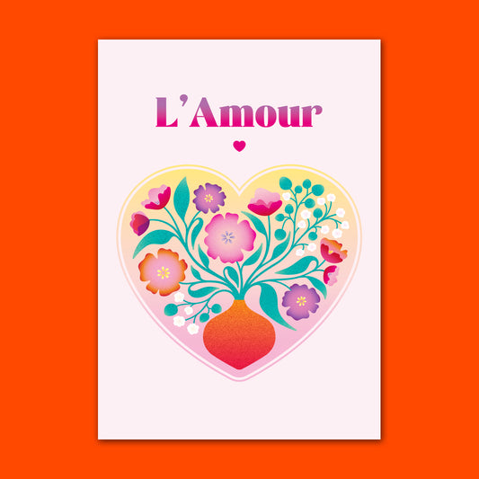 Carte L'Amour - Rose