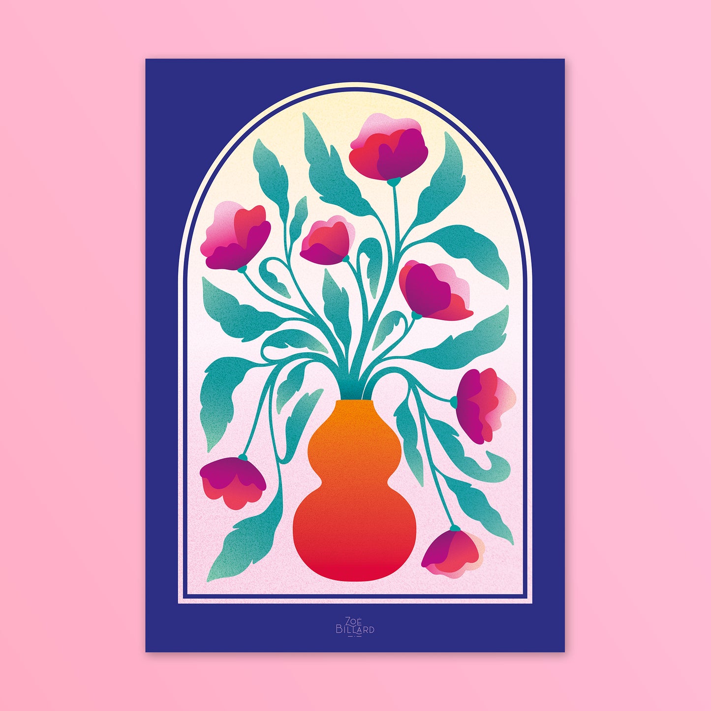 Arche Bleu Vase Orange