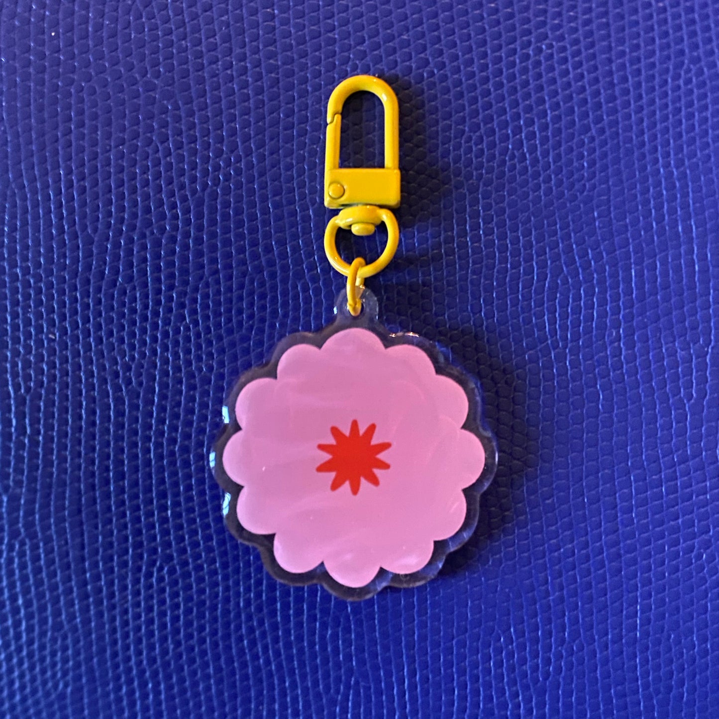 Porte-clés Fleur Rose