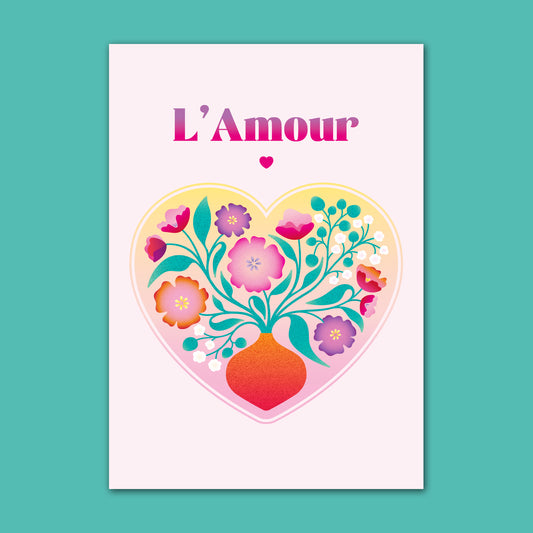 Carte L'Amour - Rose