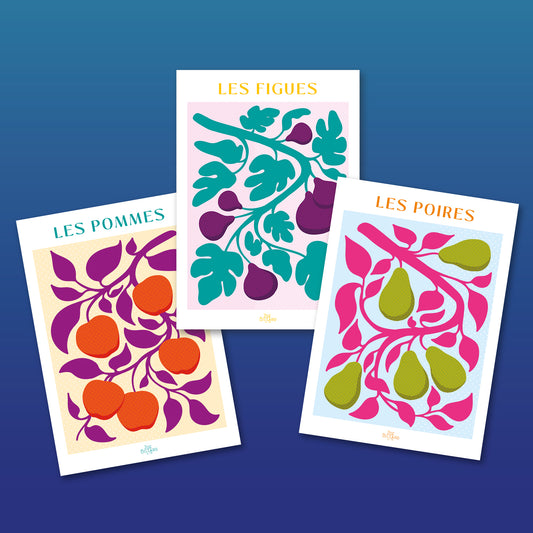 Pack de 3 - Les Pommes - les Figues - les Poires