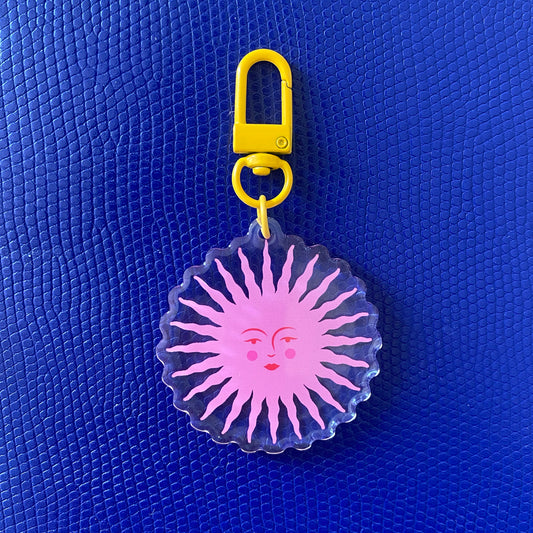 Porte-clés Soleil Rose