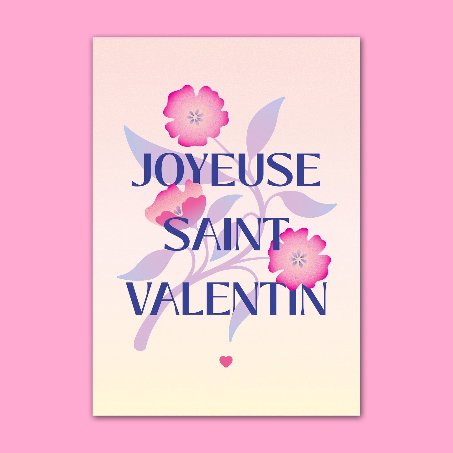 Carte Joyeuse Saint-Valentin - Bleu