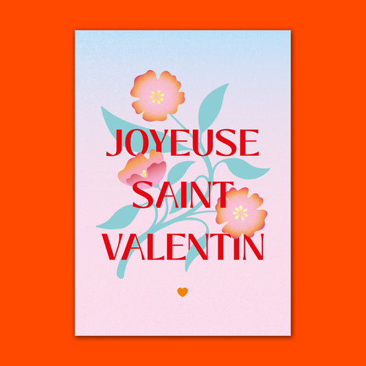 Carte Joyeuse Saint-Valentin - Rouge