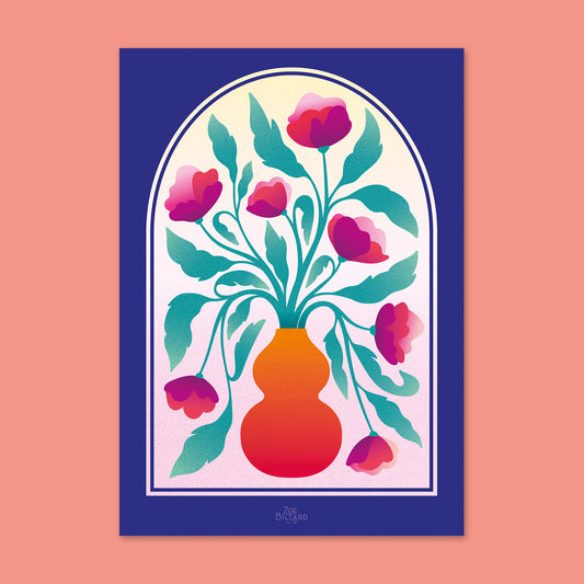 Arche Bleu Vase Orange