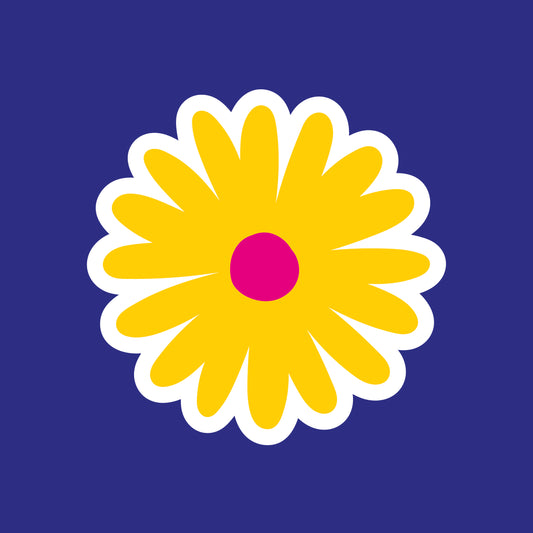 Sticker Fleur jaune