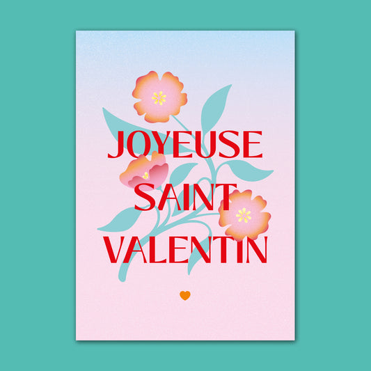 Carte Joyeuse Saint-Valentin - Rouge