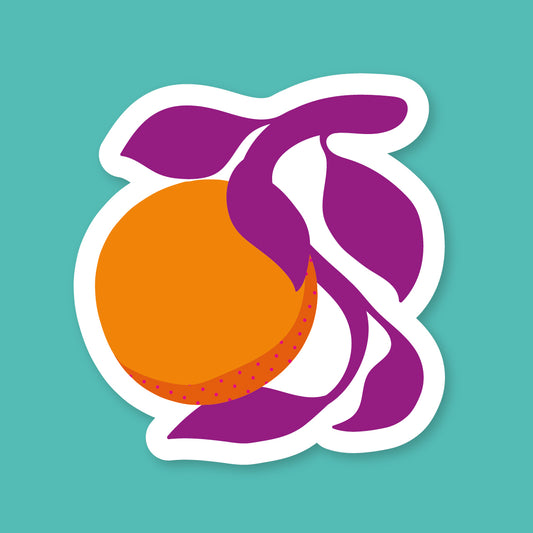 Sticker Orange Feuilles