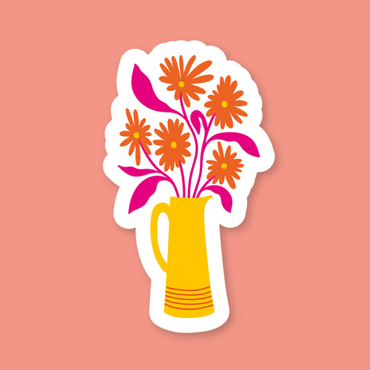 Sticker Vase Jaune
