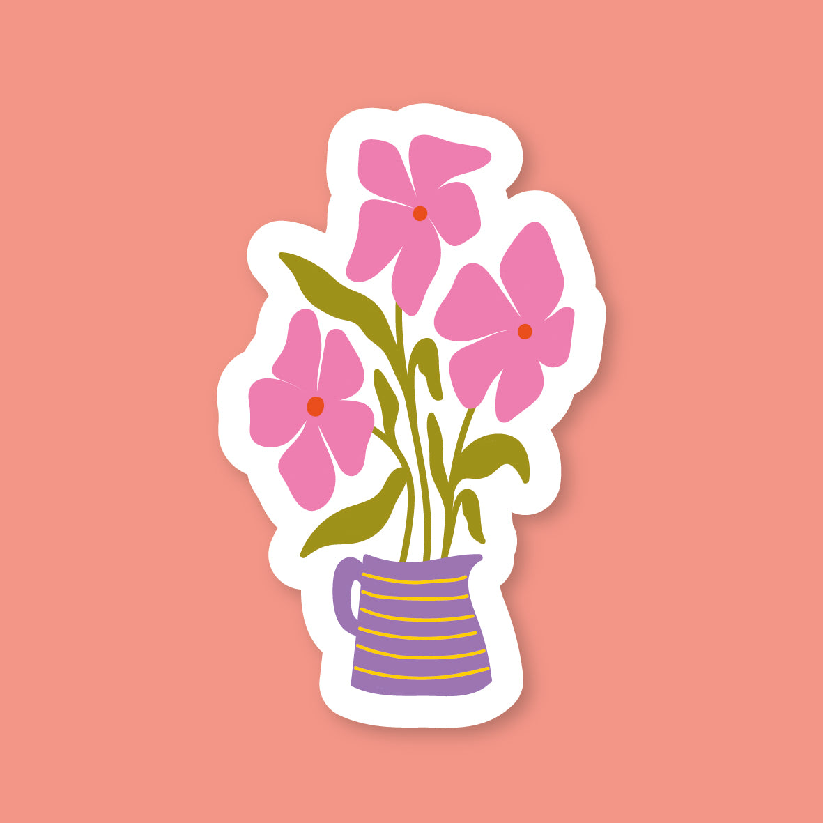 Sticker Vase Violet